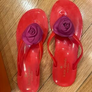 Kate Spade Rose Jelly Flip Flops